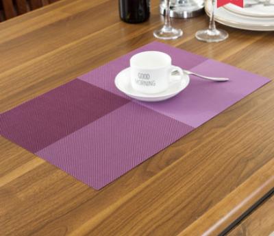 China Purple Series Waterproof Thickened European Style PVC Heat Insulation Place Mat. for sale