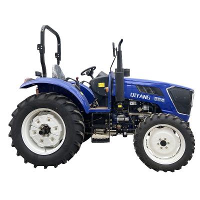 China Farms tractor with front end loader and backhoe 90HP minitractor with rotary tiller for sale