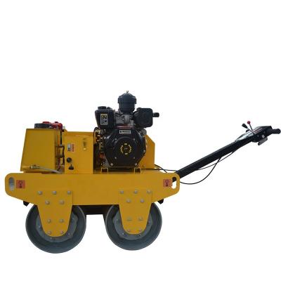 China Compact Outdoor Manual Asphalt Roller Double Drum Walk Behind Hydraulic Road Roller Vibration Machine for sale