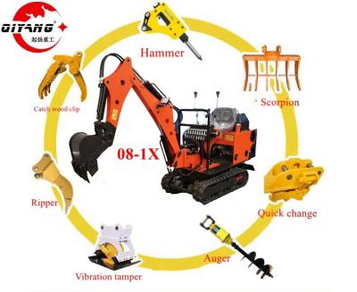 China Building Material Shops New China 0.8 Ton Hydraulic Multifunctional Crawler Mini Excavator For Garden for sale