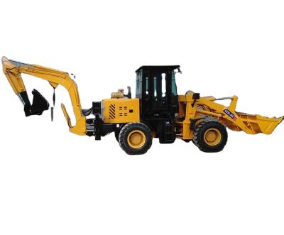 China Mini Farms Backhoe Wheel Loader Mini Backhoe Tractor with Front End Loader and Backhoe for sale