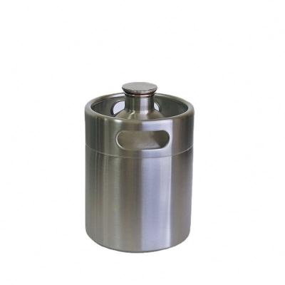 China Reusing 20L USA Slim Mini 1/6 Barrel Metal Beer Keg 304 20 Liters Stainless Steel Beer Kegs For Brewing for sale