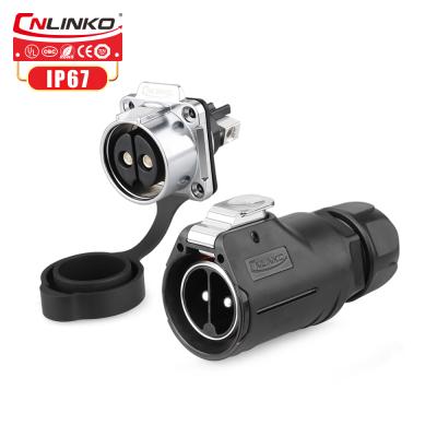 China audio & CNLINKO M28 2 Pin Circular Connector Male Plug Video Flange Female Socket With Screw for sale