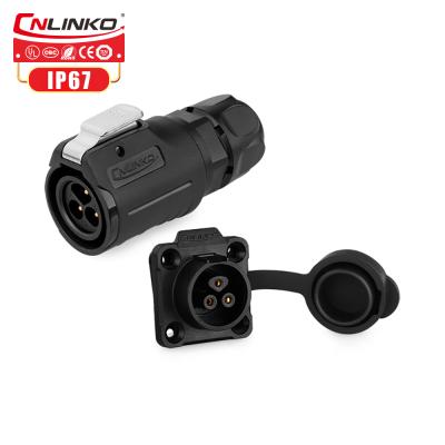 China Power CNLINKO 3 Pin LP-16 Power Connector Male To Cable And Female To Panel Connector IP67 Waterproof for sale