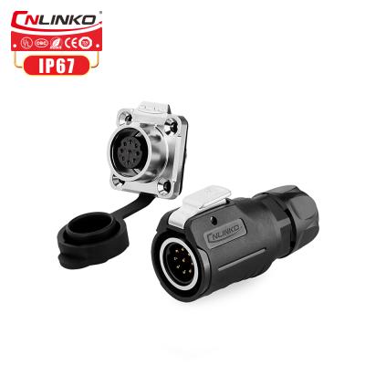 China CNLINKO ip67 9 M16 Pin Connector Panel Mount Signal Socket Automotive Waterproof Male Female Socket for sale