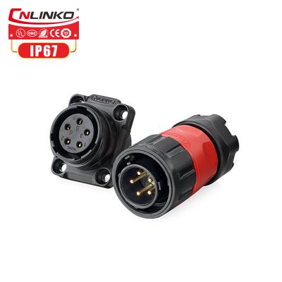 China Power CNLINKO 5 Pin Panel Mount Male Female Connector ip67 Waterproof 5 Pin Connector for sale