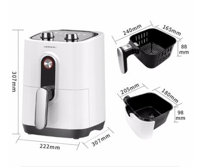 China Household Liven 2.8L Electric Smart Air Fryer Oil Air Hot Free Fryers Oven Oilless Cooker For Roasting With Nonstick Basket for sale