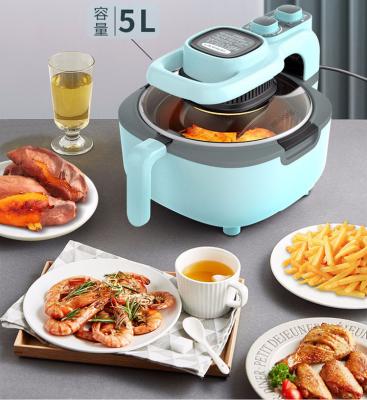 China Household Liven 5L Electric Smart Air Fryer Oil Air Hot Free Fryers Oven Oilless Cooker for Roasting with Nonstick Basket for sale