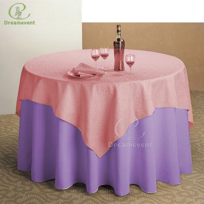 China Oil Proof And Durable Custom Restaurant Hotel Round Dining Banquet Promotion Tablecloth Colorful Wedding for sale