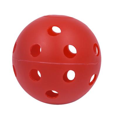 China 42mm Indoor Outdoor Sports Golf Ball 26 Holes Lightweight Plastic Holes Practice Golf Ball Airflow Cavity Training Ball for sale