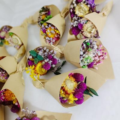 China Natural Plant Supply Touch Gift Bouquet Materose Dry Grass Dried Flowers Bouquet Preserved Flower For Gift Home Decoration Christmas for sale