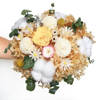 China Preserved Flower Bouquet Customized Eternal Eternal Stabilized Roses Immortal Infinity Eternal Decoration Wedding Bridal Bouquet for sale