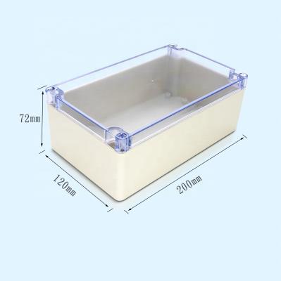 China PCB Box Factory OEM Customized Processing PCB Plastic Waterproof Enclosure Electronic Junction Box With Transparent Cover 200x120x72MM for sale