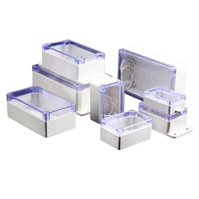 China Custom PCB Box OEM Multiple Sizes Transparent Cover ABS IP65 PCB Cable Junction Box Outdoor Waterproof Plastic Electrical Enclosures for sale