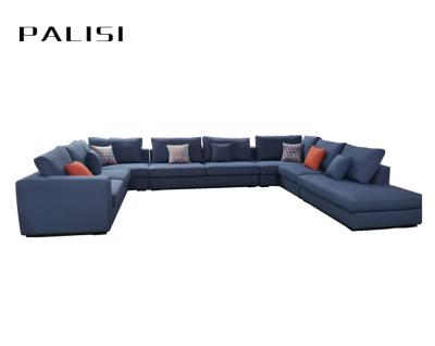 China UAE Large Bedroom Sofa Set Furniture Big Size Villa U Shape Removable Fabric Sectional Sofa Recliner Living Room Cover Set for sale