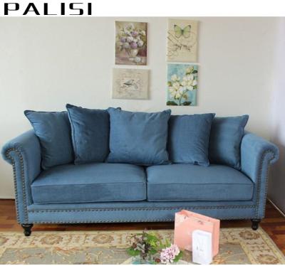 China European Style Removable Cover Classic Single Cushion Loveseat and American Sofa Design 3-seater Chair Fabric Sofa Set for sale