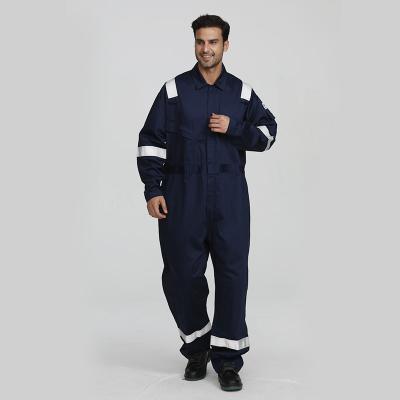 China YKK Zipper Button Plastic Snap EN 11612 Workwear Flame Retardant Offshore Coverall for sale