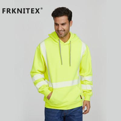 China FREE SHIPPING Modacrylic fleece FRKNITEX men's two-piece high visibility hoodie work wear uniform for sale