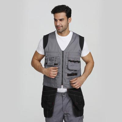 China Protective Anti-heat Xinke Cotton/Polyester European Gray Cargo Vest For Sale for sale