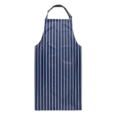 China Sleeveless Chef Apron Chalk Stripe Kitchen Bib Apron With Adjustable Buckle for sale