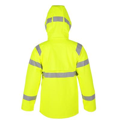 China Oversize Hood OEM Safety Jacket Raincoat FR Rain Jacket And Pants Fire Resistant Raincoat for sale