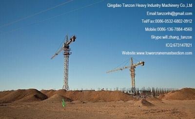 China 70m Jib TCP7013-10 China Topless Tower Crane For High Rise Commercial / Large Goods Yard for sale