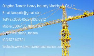 China Stone Bolt Self Climbing Tower Crane Fixing Construction 6 tons for sale