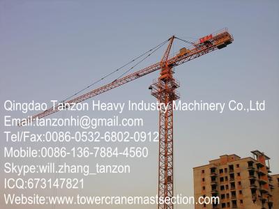 China Been het Bevestigen Type Kraan van de Hamer de Hoofdtoren met 75m Kraanbalk TC7520-16, Te koop