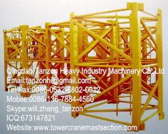 China L68 Series steel plate type sections Exchangeable Tower Crane Mast Section for sale