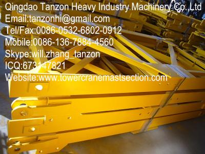 China Replacement Tower Crane Mast Section / Steel Plate Split Mast for sale