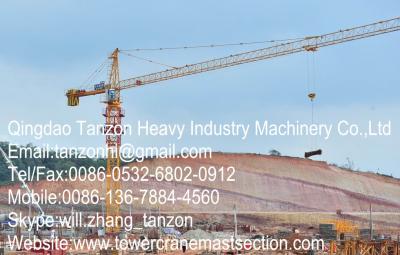 China Leg Fixing Type Tower Crane For Civil Buildings 60m Jib Length for sale