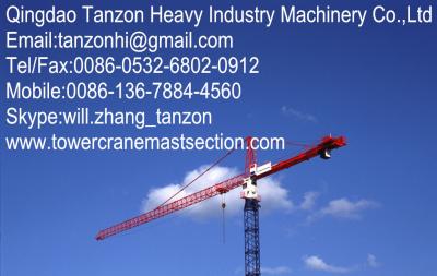 China Construction High Rise Tower Crane 48m Freestand 60m Jib For Commercial for sale