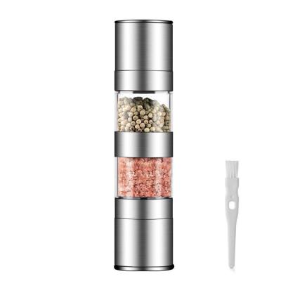 China High Quality Metal 2 IN 1 Manual Stainless Steel Salt and Pepper Grinder In Mills For Kitchen Accessories for sale