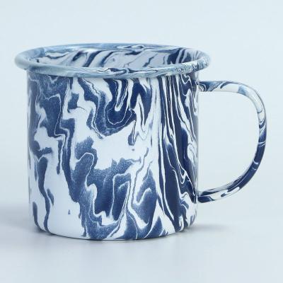 China Wholesale Viable Water Ripples Ice Ceramic Creative Enamel Coffee Mug Home Drinkware Mug Tea Cup Mug for sale