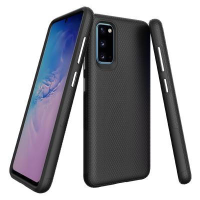 China Anti-fall Shockproof TPU+PC 2 in 1 Triangle Texture Military Protaction Phone Case for Samsung Galaxy S20/Samsung S20/Samsung s21 Ultra for sale