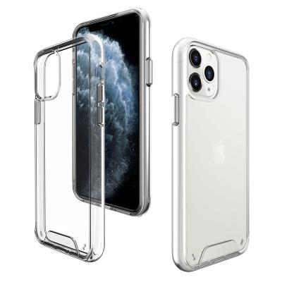 China TPU+PC Clear Case For iPhone 12 11 Pro Max Transparent Mobile Slim Drop-Resistant Cover TPU+PC Space Case for sale