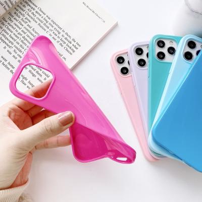 China Cute Soft TPU Candy Color TPU Cell Phone Case For iPhone 11 12 Pro Max XR XS Max 7/8 Plus for sale