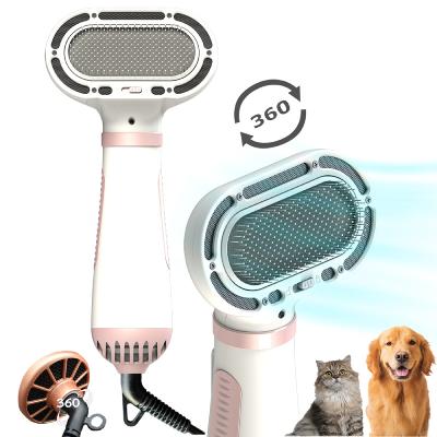 China Amazon Viable 2 in 1 Portable Dog Cat Hair Removal Grooming Comb Broom Low Noise Dog Grooming Hair Dryer for sale