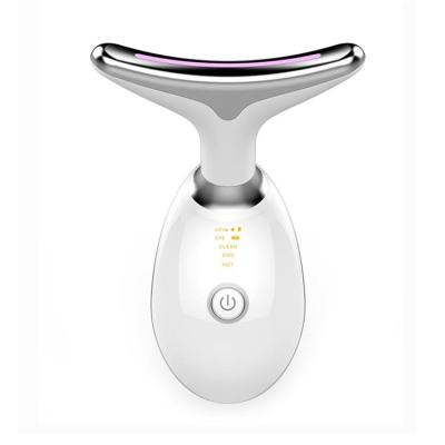 China For Home Use Electric Neck And Face Massager Skin Lifting Tightening Led Photon Skin Rejuvenation Anti Wrinkle Machine for sale