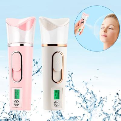 China 2022 Moisturizing Cream Mini Nano Facial Mist Handheld Sprayer with Electric Power Bank Face Steamer for sale