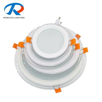 China Round Glass LED Ceiling Panel Light 6W 9W 12W 18W 24W Commercial zu verkaufen