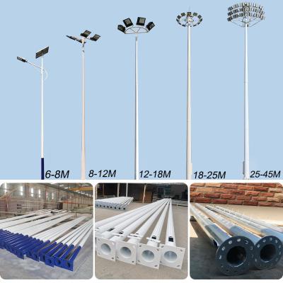 China Customized Street Light Pole Lighting Poles for Football Stadiums Road Lamp Post zu verkaufen