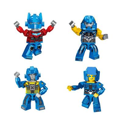 China Wholesale Plastic Building Toy Design 4 Transform Series Plastic Building Bricks 11pcs Block Figure for sale