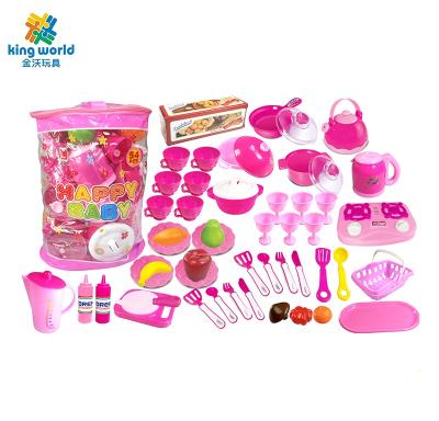 China Role Play Learning Toys Wholesale Kitchen Play House Toys Simulation Cooking Game For Kids Role Play Learning 54 PCs for sale