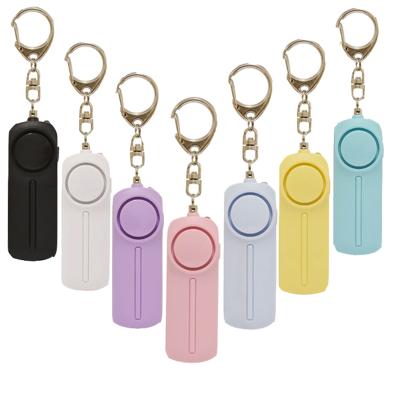 China ABS 130db High DB Self Defense Weapons Panic Alarm Device Led Key Chain Personal Flashlight Alarm for sale