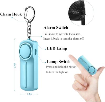 China Elderly Portable Personal Alarm Siren Kids Women Security Key Chain For Women Hot Selling Personal Security Alarm for sale