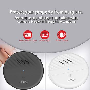 China ABS Light Wireless Window Vibration Sensor Door Alarm Door Button Alarm Room Alarm System for sale