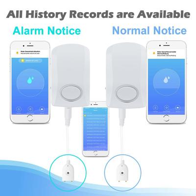 China ABS Plastic Tuya Wif Water Detect Underground Alarm Water Leak Detection Equipment Wifi Water Alarm Sensor for sale