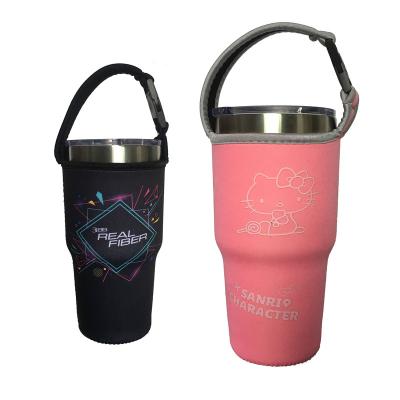 China Unique Design Multi Function Thermal Ice Coffee Mug Neoprene Multicolor Sleeve With Strap for sale