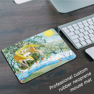 China Professional Custom Gaming Rubber Mousepad Sublimation Factory Neoprene Rubber Mouse Pad for sale